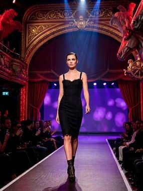 Ted Baker Black Lace Neckline Dress